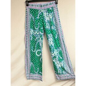 Lilly Pulitzer Womens Bal Harbour Emerald Isle On The Prowl Palazzo Pants XXS